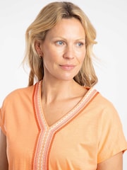 Weird Fish Orange Lomie Embroidered T-Shirt - Image 3 of 7