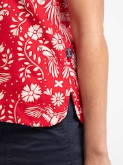 Weird Fish Red Paw Paw Printed Jersey T-Shirt - Image 5 of 6