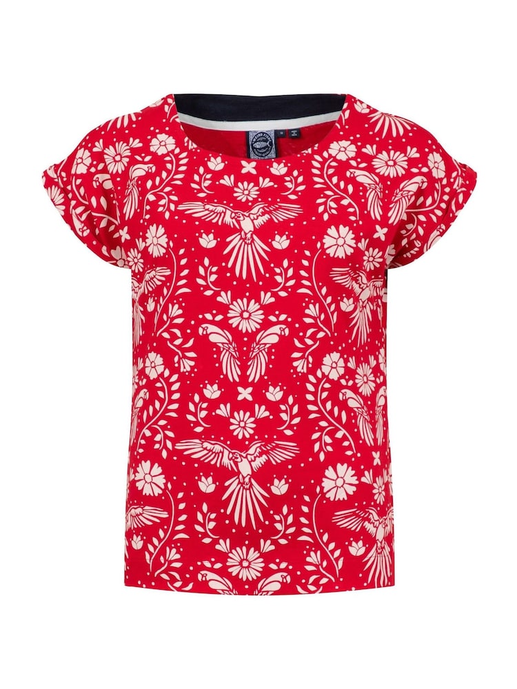 Weird Fish Red Paw Paw Printed Jersey T-Shirt - Image 6 of 6 Weird Fish Red Paw Paw Printed Jersey T-Shirt - Image 6 of 6