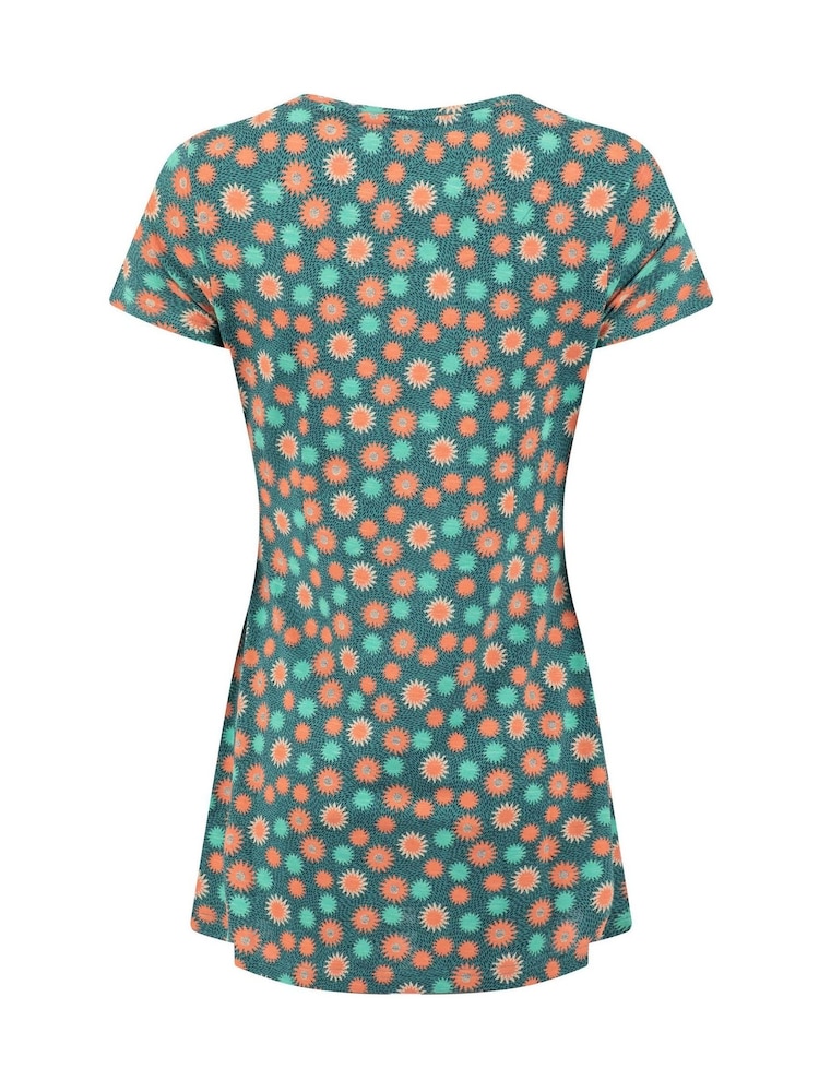 Weird Fish Green Sidra Printed Jersey Slub Tunic - Image 7 of 7
