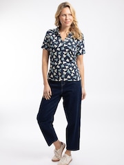 Weird Fish Rhenena Printed Jersey Polo Shirt - Image 3 of 7