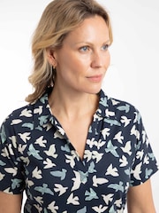 Weird Fish Rhenena Printed Jersey Polo Shirt - Image 4 of 7