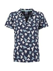 Weird Fish Rhenena Printed Jersey Polo Shirt - Image 6 of 7