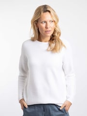 Weird Fish White Dalla Knitted Crew Neck Jumper - Image 1 of 7