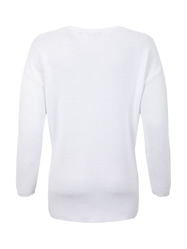 Weird Fish White Dalla Knitted Crew Neck Jumper - Image 7 of 7