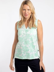Weird Fish Green Nonno Printed Jersey Vest - Image 1 of 7