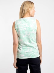 Weird Fish Green Nonno Printed Jersey Vest - Image 2 of 7