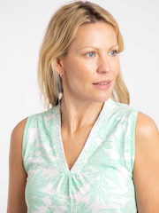 Weird Fish Green Nonno Printed Jersey Vest - Image 4 of 7