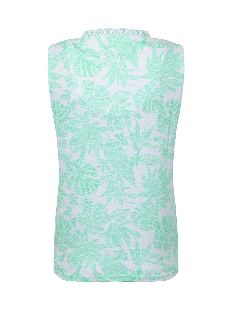 Weird Fish Green Nonno Printed Jersey Vest - Image 7 of 7