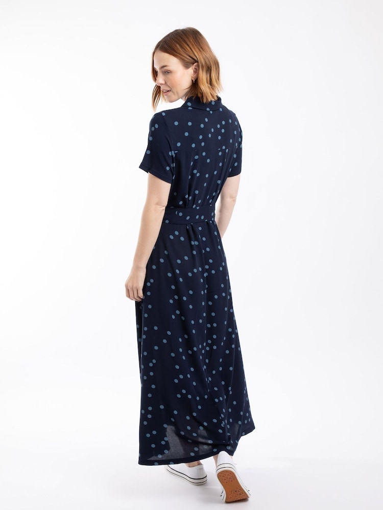 Weird Fish Blue Neem Printed Shirt Dress - Image 2 of 7