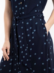 Weird Fish Blue Neem Printed Shirt Dress - Image 4 of 7