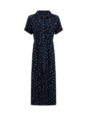 Weird Fish Blue Neem Printed Shirt Dress - Image 6 of 7