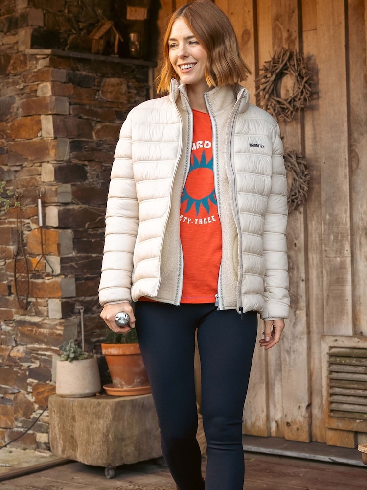 Weird Fish Brown Travellia Lightweight Showerproof Padded Jacket - Image 1 of 9