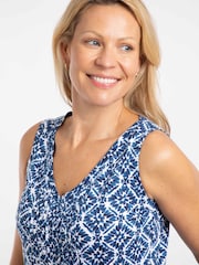 Weird Fish Blue Laredo Printed Jersey Tunic - Image 4 of 6