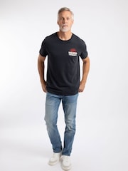 Weird Fish Black Sun Beam Back Print Graphic T-Shirt - Image 3 of 6