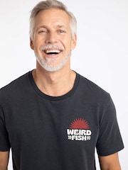 Weird Fish Black Sun Beam Back Print Graphic T-Shirt - Image 4 of 6