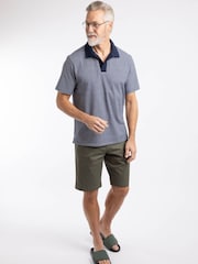 Weird Fish Blue Virgil Striped Polo Shirt - Image 3 of 9