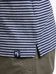 Weird Fish Blue Virgil Striped Polo Shirt - Image 5 of 9