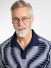 Weird Fish Blue Virgil Striped Polo Shirt - Image 6 of 9