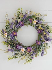 Lights4fun 45cm Lavender Wreath - Image 1 of 6