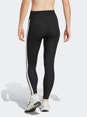 adidas Black Optimé Essentials 3-Stripes 7/8 Leggings - Image 2 of 6