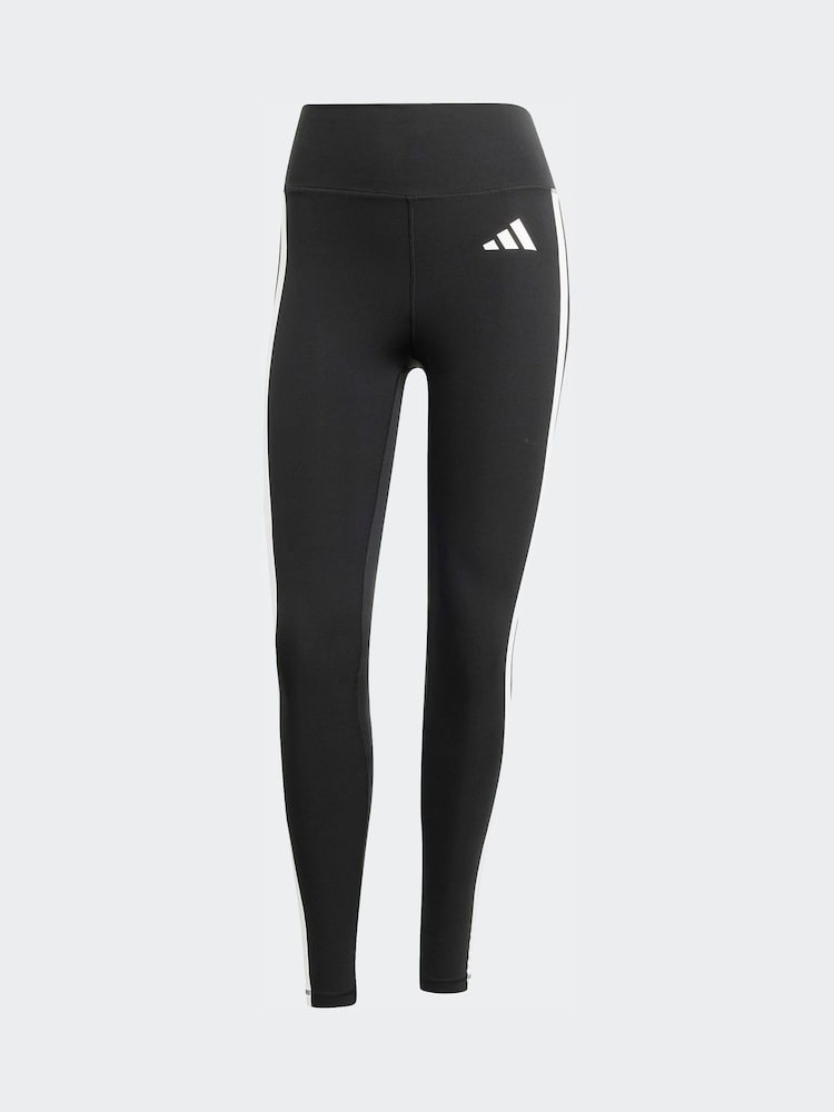 adidas Black Optimé Essentials 3-Stripes 7/8 Leggings - Image 6 of 6 adidas Black Optimé Essentials 3-Stripes 7/8 Leggings - Image 6 of 6