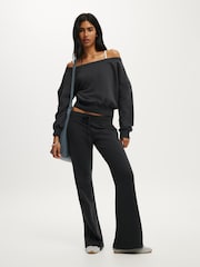 Cotton On Grey Relaxed Off Shoulder Jumper - Image 2 of 4