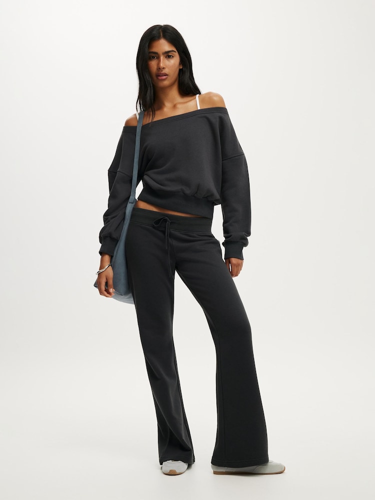 Cotton On Grey Relaxed Off Shoulder Jumper - Image 2 of 4 Cotton On Grey Relaxed Off Shoulder Jumper - Image 2 of 4