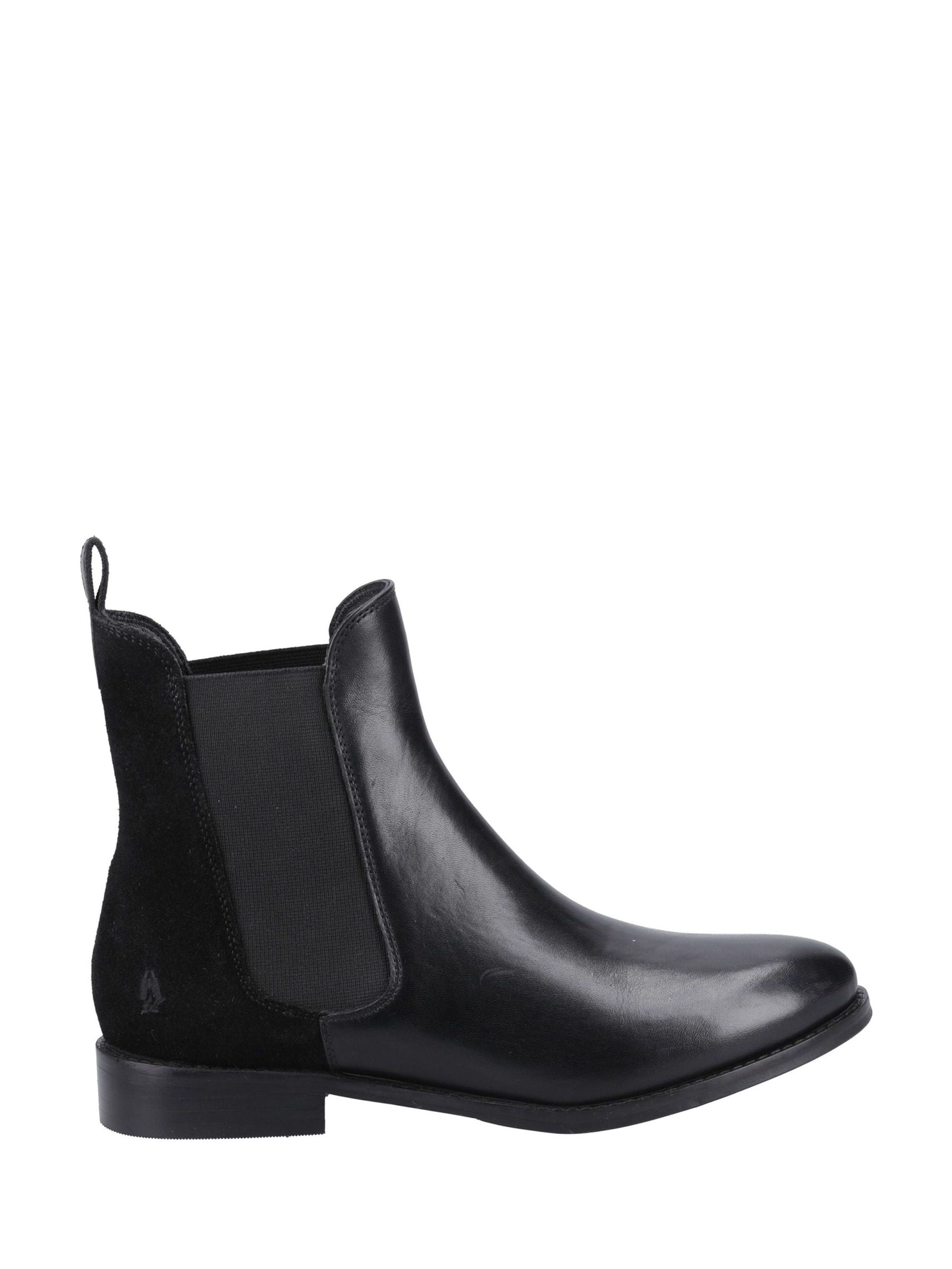 Hush Puppies Women's Black Colette Leather Wide Fit Flat Chelsea Boots - Size 4 - Image 4