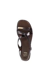 Dune London Brown Leather Lite Casual Sandals - Image 5 of 6