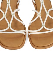Dune London White Leather Leola Casual Sandals - Image 6 of 6