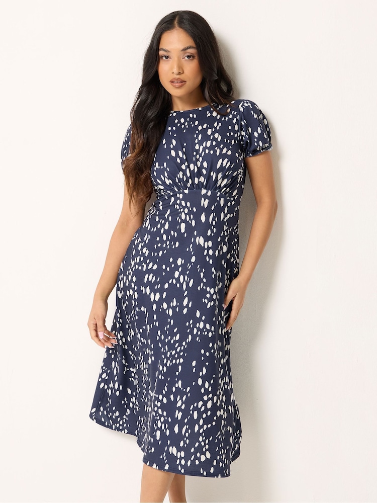 PixieGirl Petite Blue Empire Midi Dress - Image 1 of 5