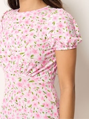PixieGirl Petite Pink Empire Midi Dress - Image 4 of 5
