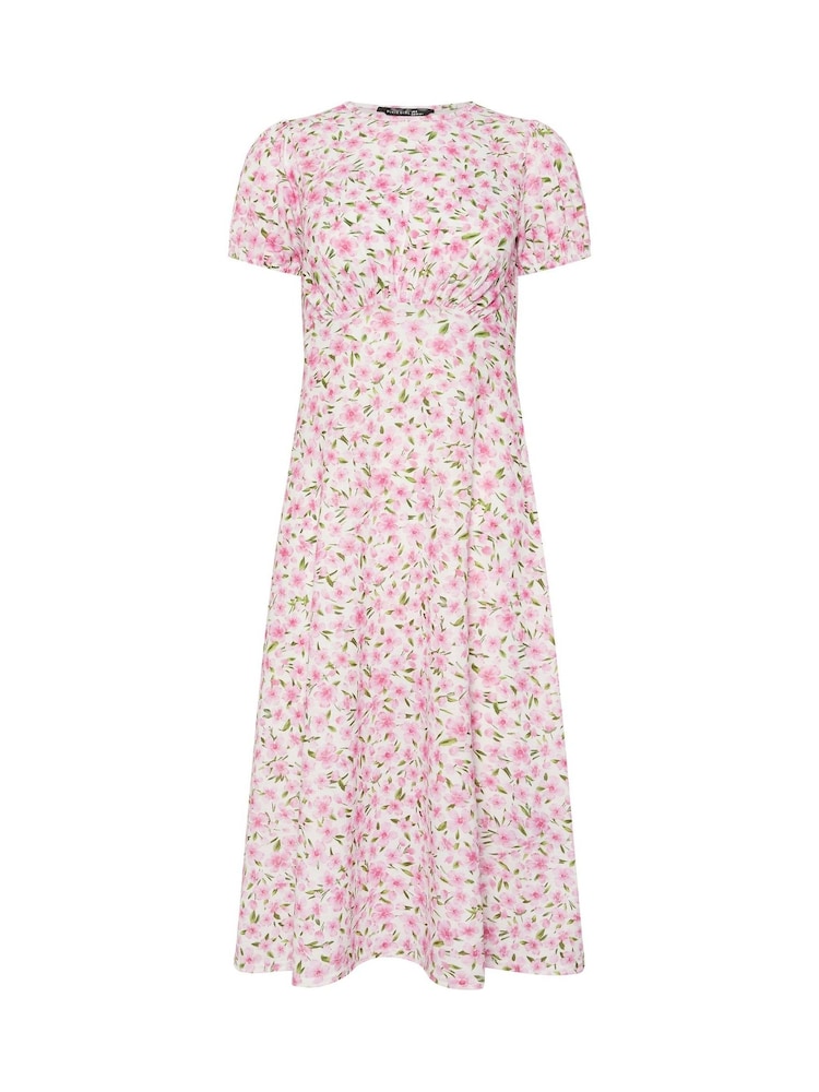 PixieGirl Petite Pink Empire Midi Dress - Image 5 of 5