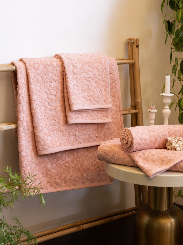 Rockett St George Pink Leopard 100% Cotton Towel - Image 1 of 14