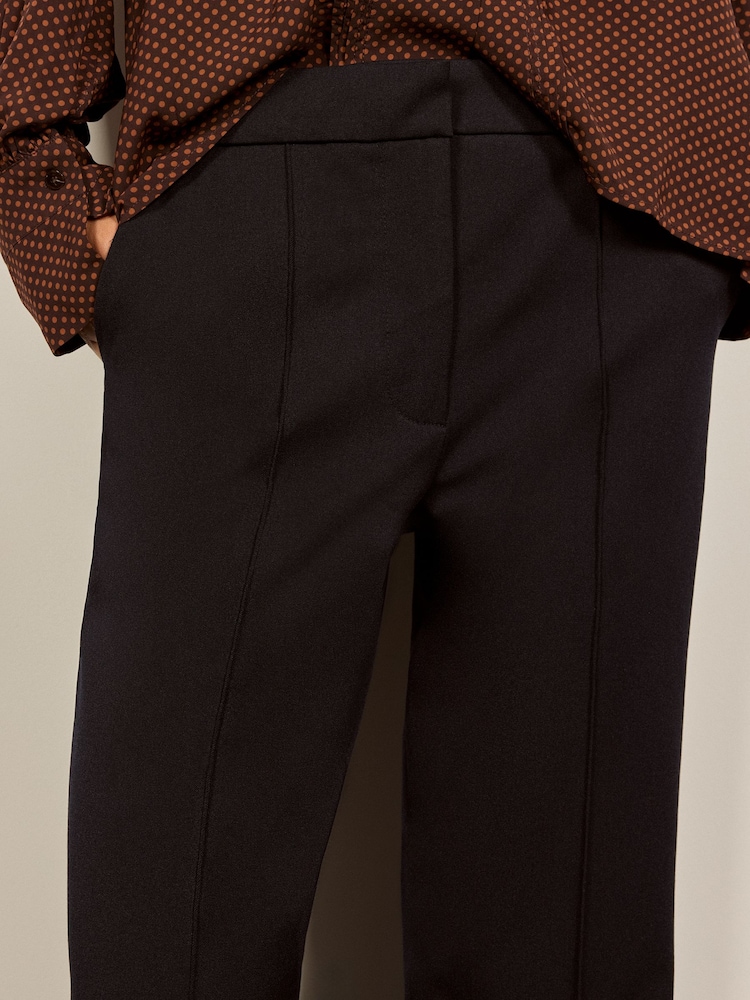 BHOEM Navy Cropped Flare Trousers - Image 2 of 6