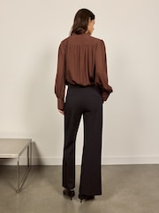 BHOEM Navy Cropped Flare Trousers - Image 4 of 6