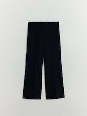 BHOEM Navy Cropped Flare Trousers - Image 6 of 6