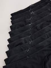 Black Bikini Cotton Rich Knickers 10 Pack - Image 12 of 13