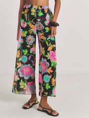 Figleaves Black Mesh Beach Trousers - Image 1 of 4