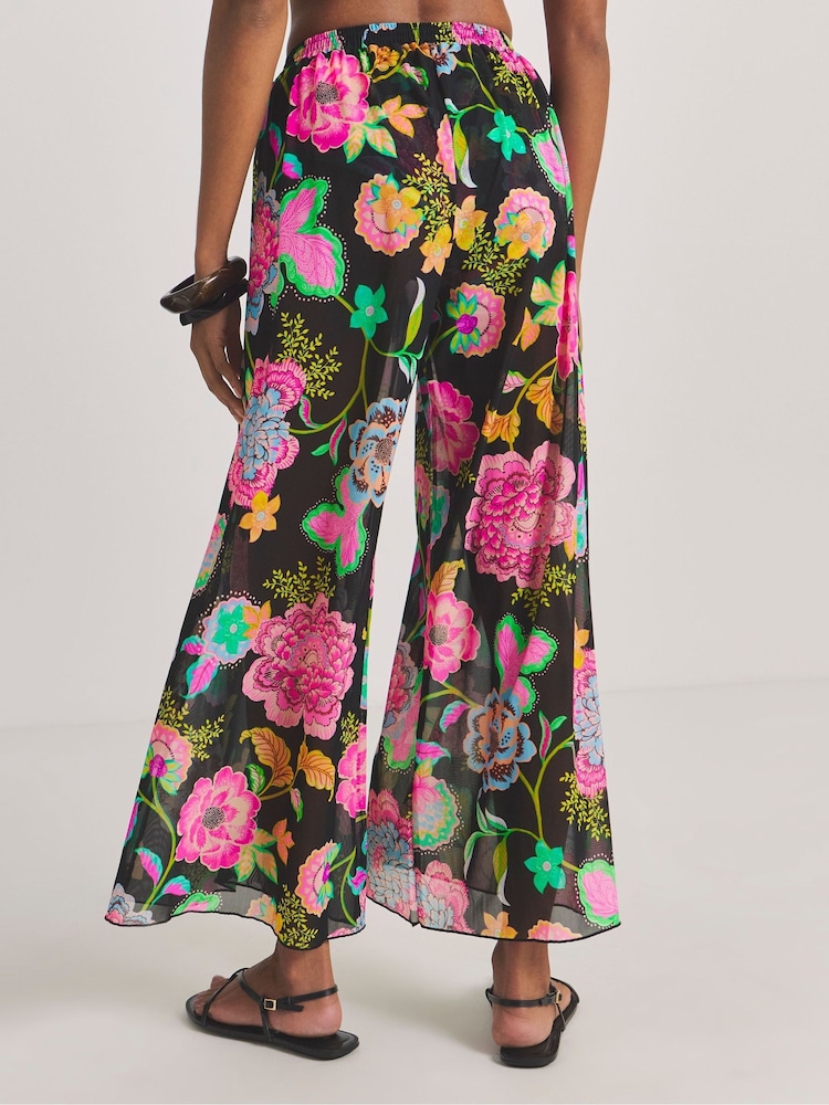 Figleaves Black Mesh Beach Trousers - Image 2 of 4