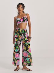 Figleaves Black Mesh Beach Trousers - Image 3 of 4