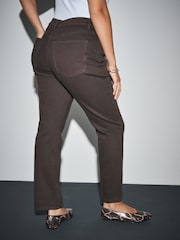Chocolate Brown Mid Rise Slim Stretch Hourglass Jeans - Image 2 of 8
