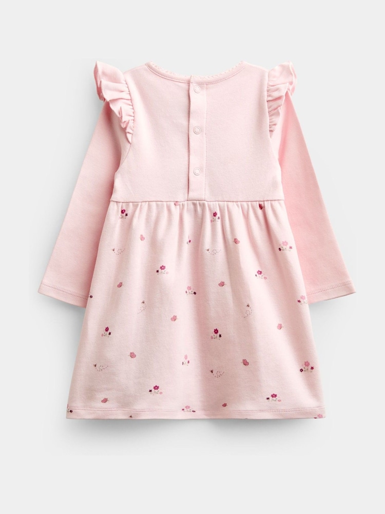 JoJo Maman Bébé Pale Pink Floral Peter Rabbit™ Flopsy Dress & Headband Set - Image 2 of 4