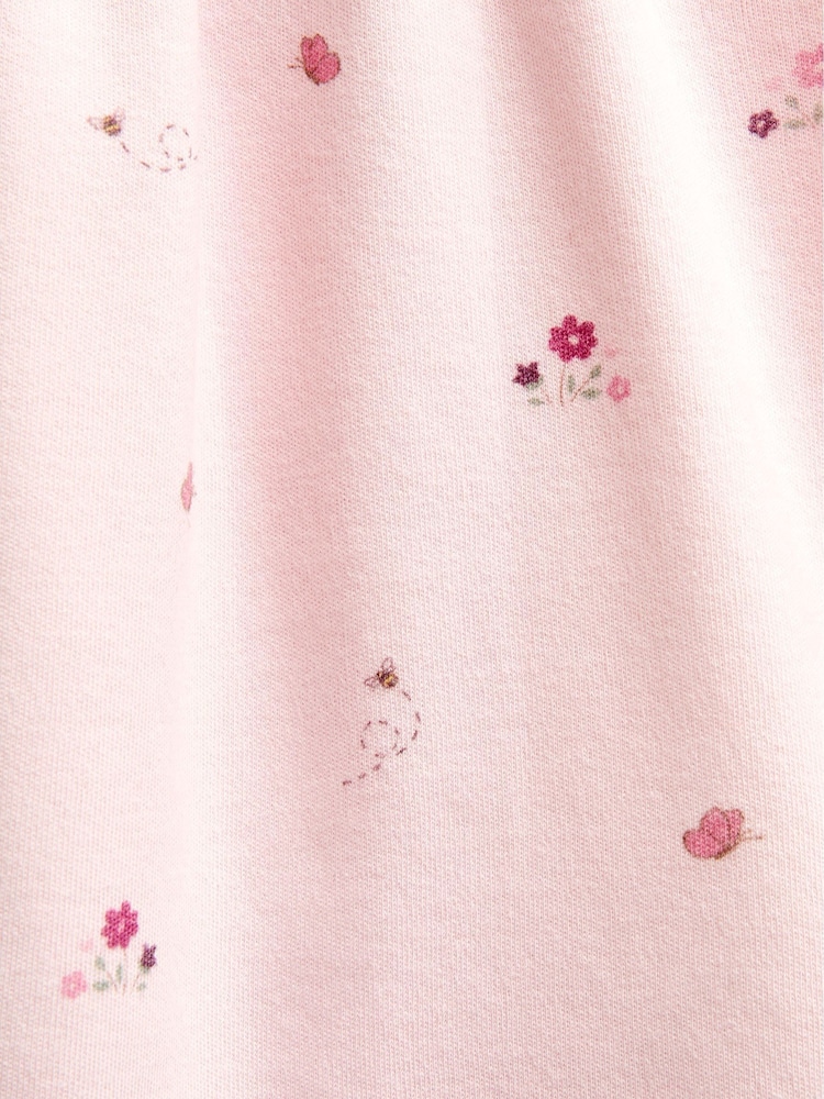 JoJo Maman Bébé Pale Pink Floral Peter Rabbit™ Flopsy Dress & Headband Set - Image 4 of 4