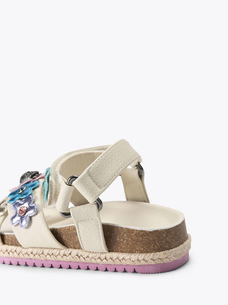 Kurt Geiger London White Junior Mini Kensington Espadrill Sandals - Image 4 of 4