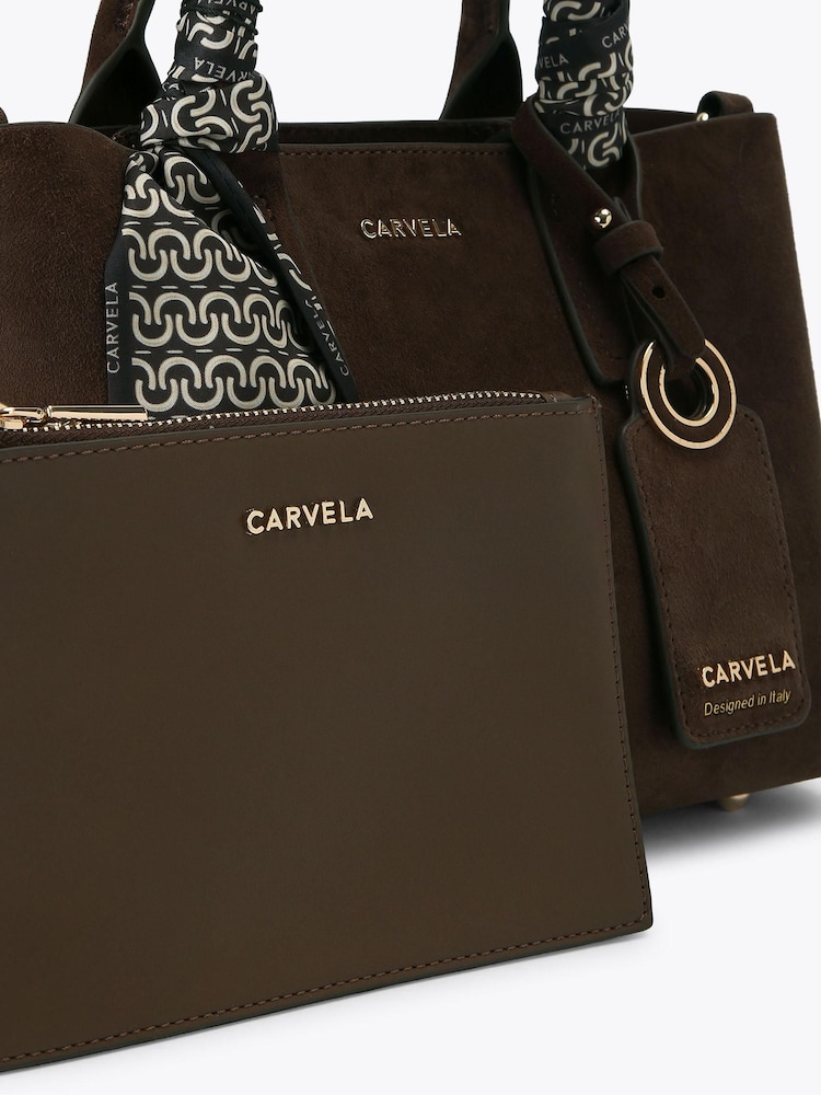 Carvela Dark Brown Nina Mini Tote Bag - Image 4 of 4 Carvela Dark Brown Nina Mini Tote Bag - Image 4 of 4