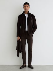 Reiss Chocolate Brown Picton Slim-Fit Jeans - Image 1 of 7