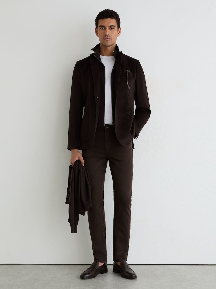 Reiss Chocolate Brown Picton Slim-Fit Jeans - Image 1 of 7 Reiss Chocolate Brown Picton Slim-Fit Jeans - Image 1 of 7