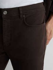 Reiss Chocolate Brown Picton Slim-Fit Jeans - Image 4 of 7
